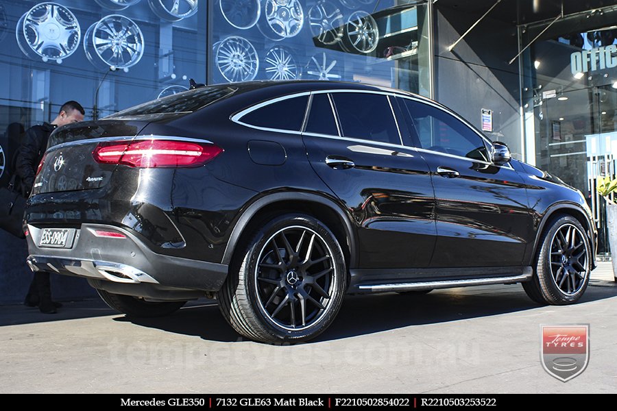 22x10 7132 GLE63 Matt Black on MERCEDES GLE