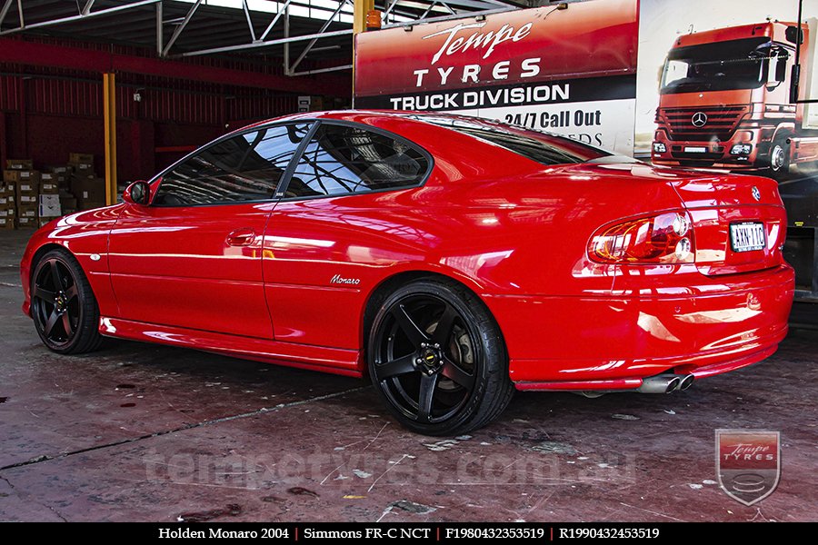 19x8.0 19x9.0 Simmons FR-C Matte Black NCT on HOLDEN MONARO 