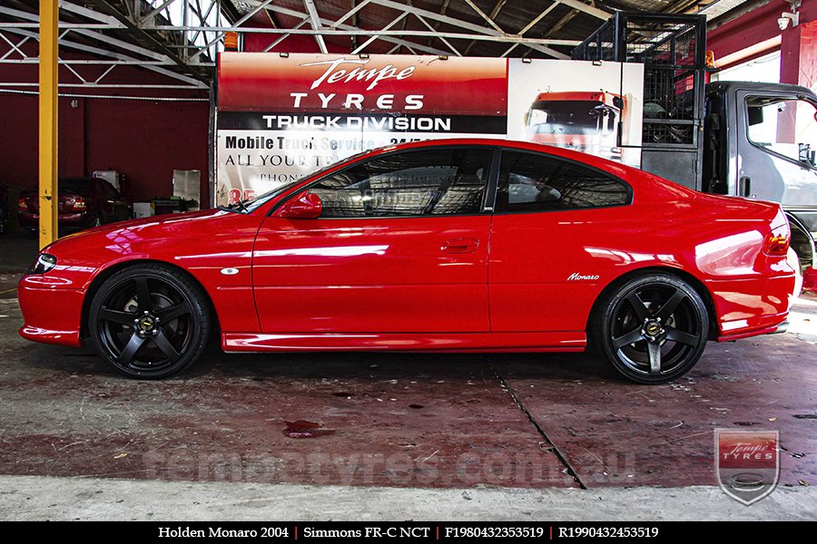 19x8.0 19x9.0 Simmons FR-C Matte Black NCT on HOLDEN MONARO 