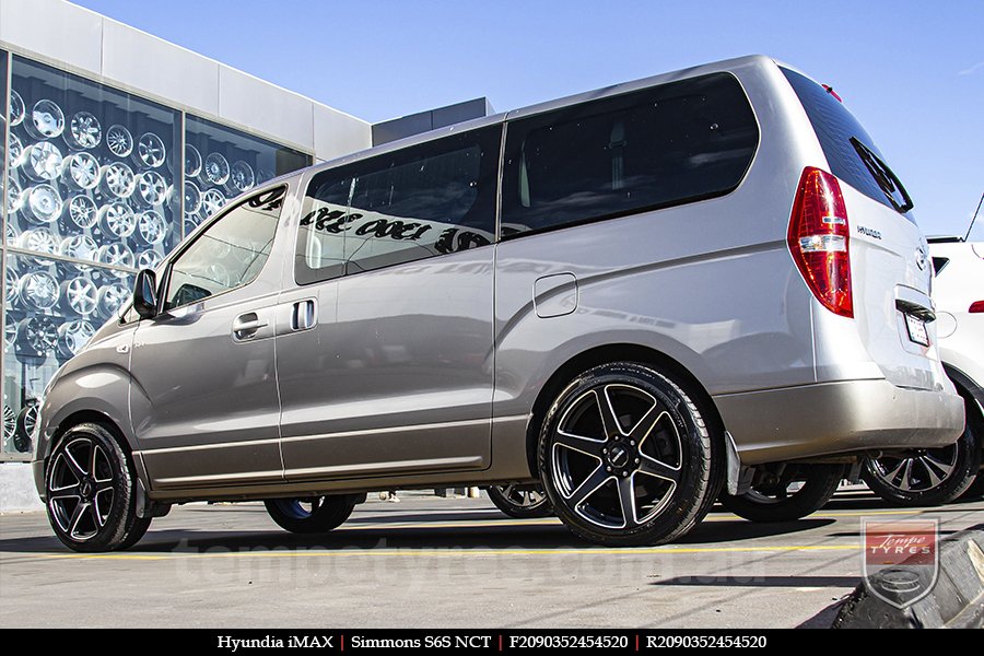 20x9.0 Simmons S6S Matte Black NCT on HYUNDAI iMax