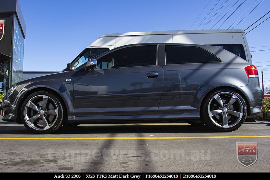 18x8.0 5328 TTRS Matt Dark Grey on AUDI S3