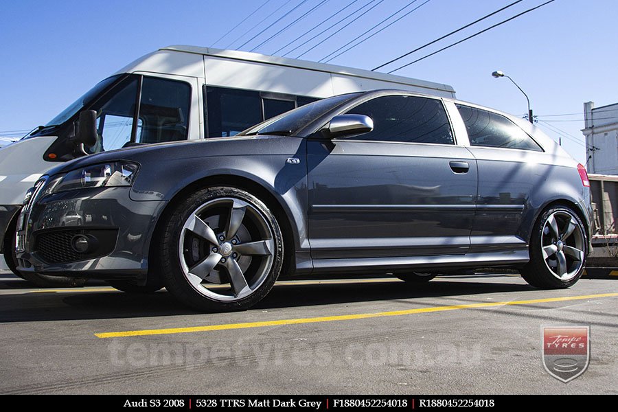 18x8.0 5328 TTRS Matt Dark Grey on AUDI S3