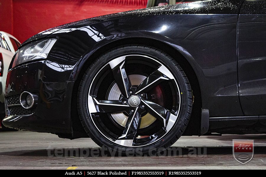 19x8.5 5627 Black Polished on AUDI A5