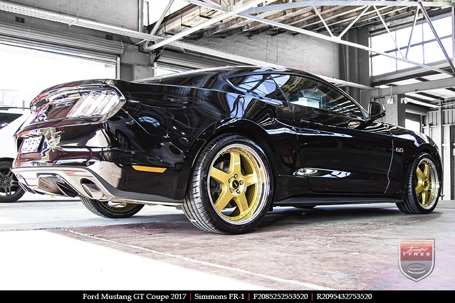 20x8.5 20x9.5 Simmons FR-1 Gold on FORD MUSTANG