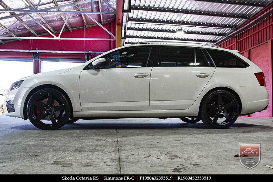 19x8.0 19x9.0 Simmons FR-C Matte Black NCT on SKODA OCTAVIA