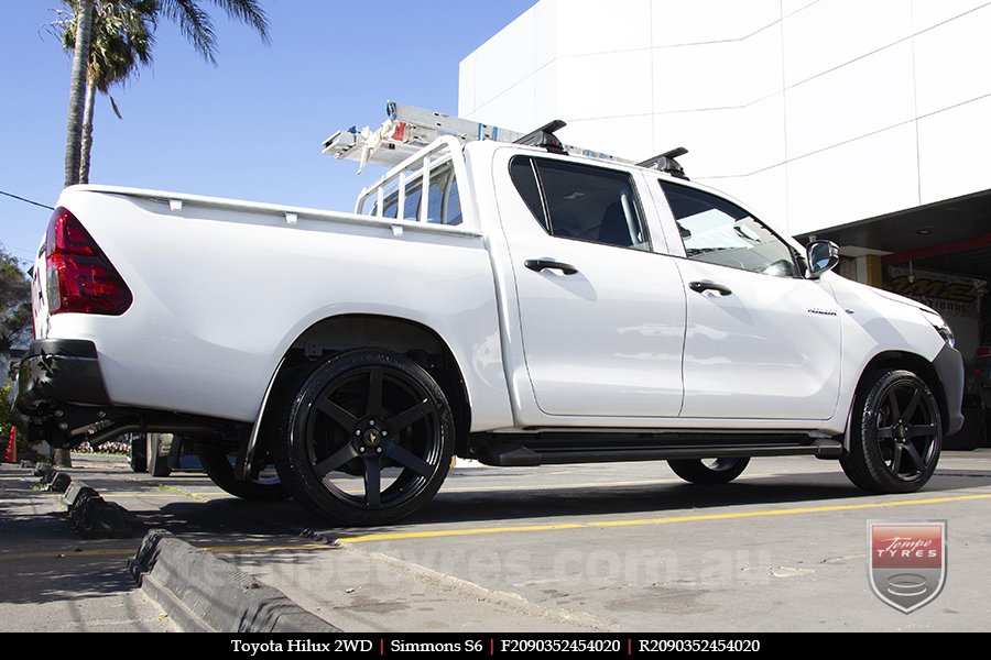 20x9.0 Simmons S6 Matte Black NCT on TOYOTA HILUX