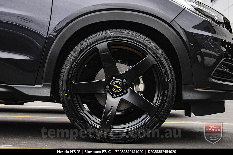 20x8.5 20x10 Simmons FR-C Satin Black NCT on HONDA HRV