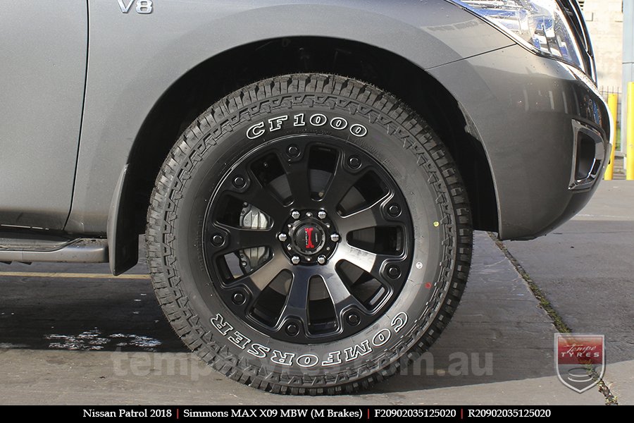 20x9.0 Simmons MAX X09 MBW on NISSAN PATROL