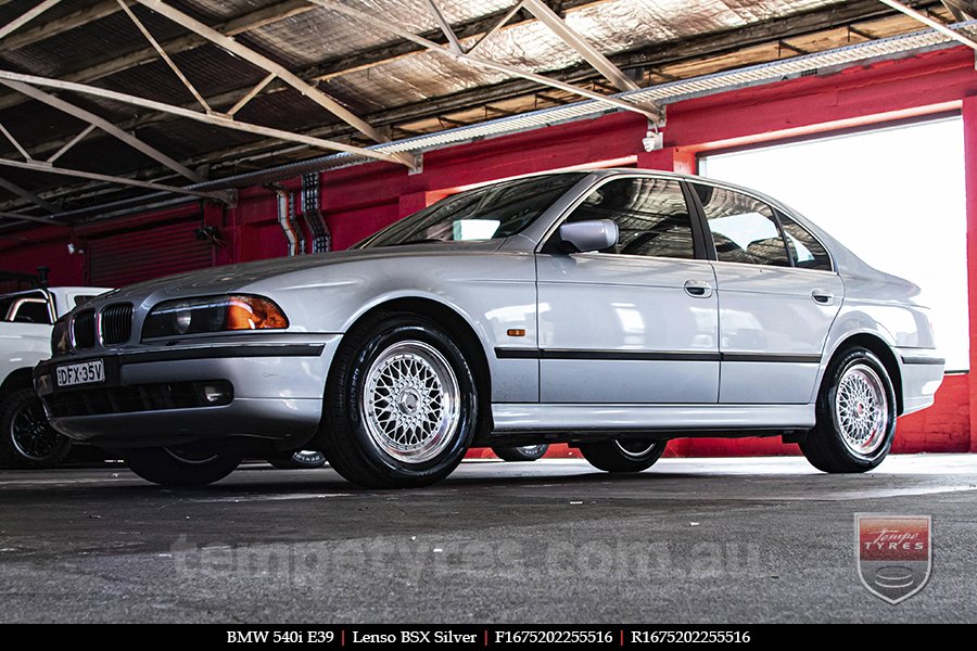 16x7.5 Lenso BSX Silver on BMW 5 SERIES