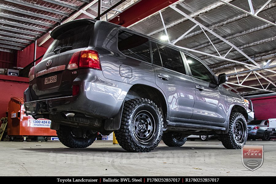 17x8.0 Ballistic BWL Steel on TOYOTA LANDCRUISER