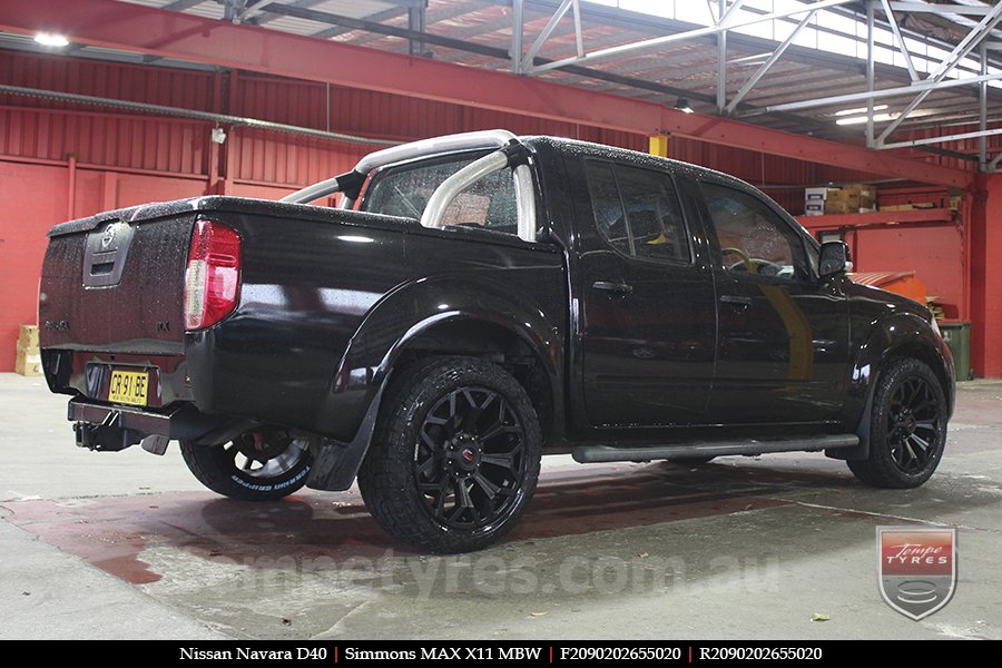 20x9.0 Simmons MAX X11 MBW on NISSAN NAVARA D40