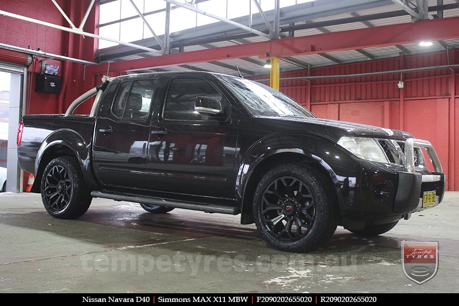 20x9.0 Simmons MAX X11 MBW on NISSAN NAVARA D40