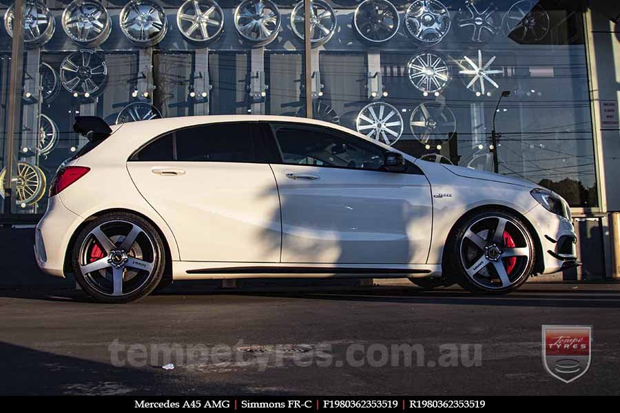 19x8.0 19x9.0 Simmons FR-C Black Tint NCT on MERCEDES A-Class