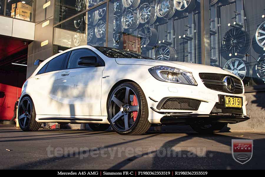 19x8.0 19x9.0 Simmons FR-C Black Tint NCT on MERCEDES A-Class