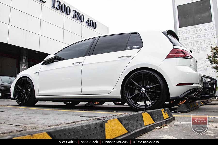 19x8.5 5487 Black on VW GOLF R