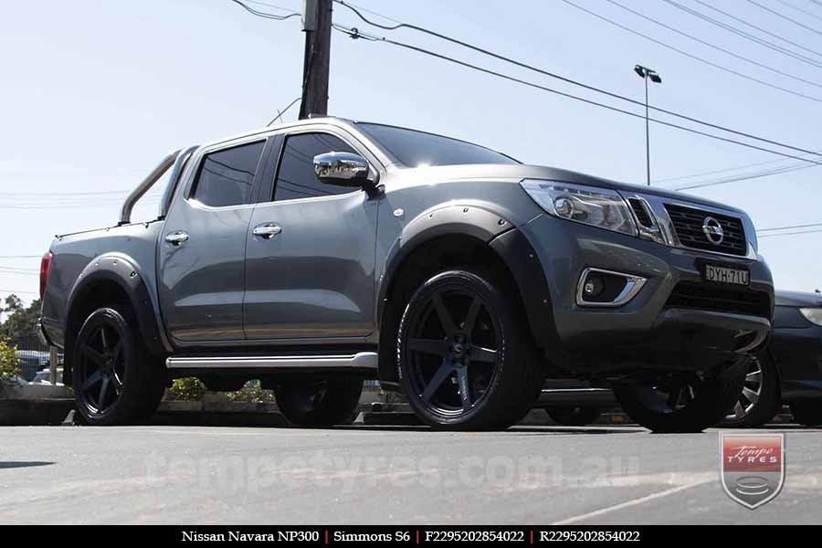 22x9.5 Simmons S6 Matte Black on NISSAN NAVARA NP300