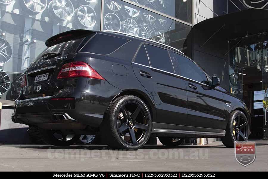 22x9.5 Simmons FR-C Full Satin Black NCT on MERCEDES ML-Class