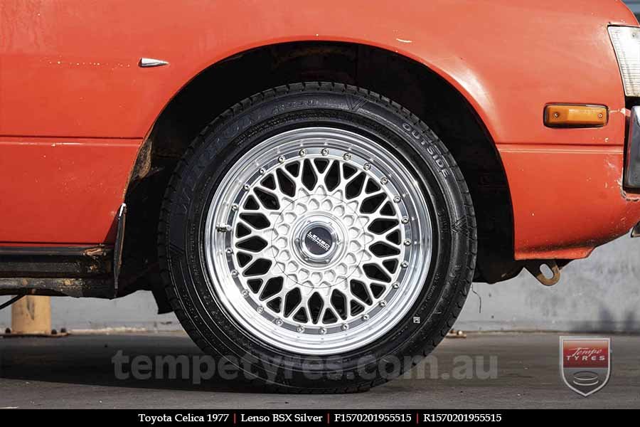 15x7.0 Lenso BSX Silver on TOYOTA CELICA
