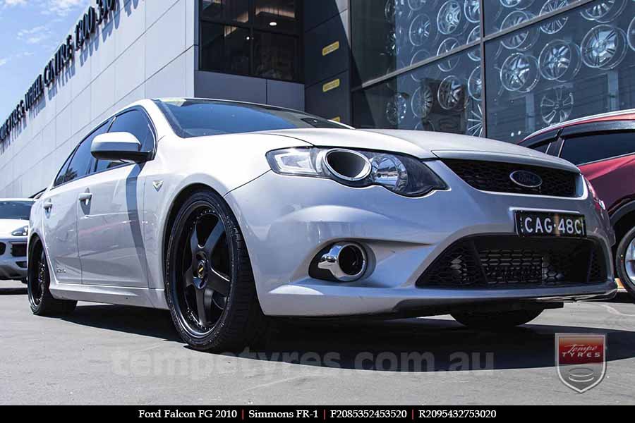 20x8.5 20x9.5 Simmons FR-1 Satin Black on FORD FALCON