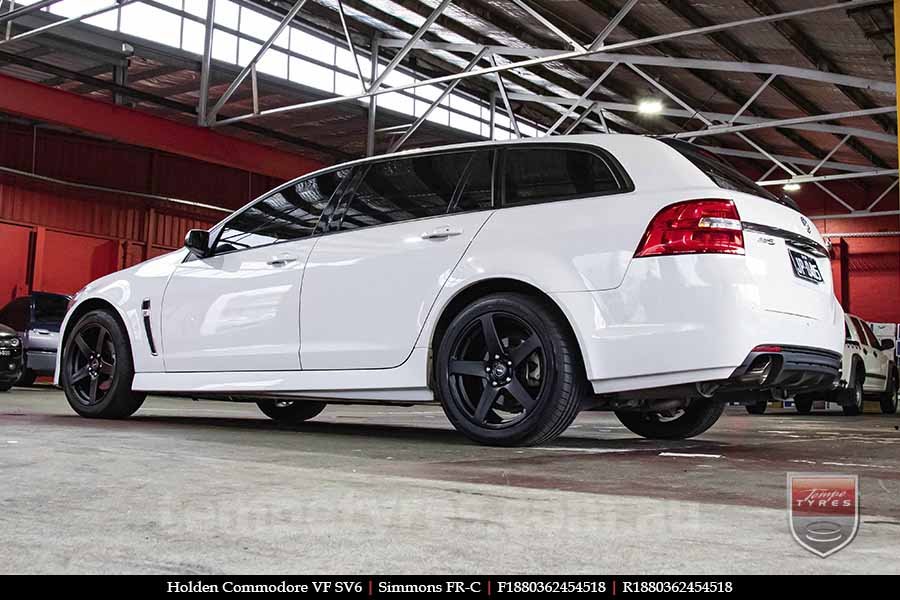 18x8.0 18x9.0 Simmons FR-C Matte Black NCT on HOLDEN COMMODORE VF