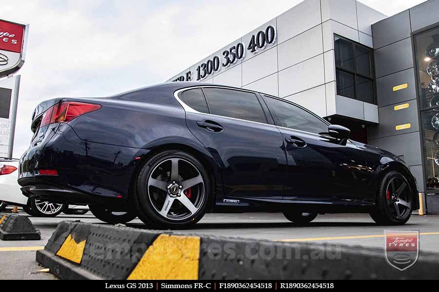 18x8.0 18x9.0 Simmons FR-C Black Tint NCT on LEXUS GS