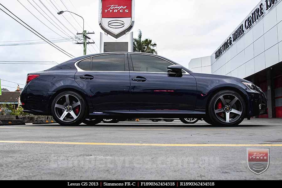 18x8.0 18x9.0 Simmons FR-C Black Tint NCT on LEXUS GS