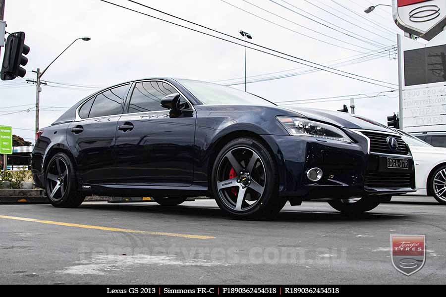 18x8.0 18x9.0 Simmons FR-C Black Tint NCT on LEXUS GS