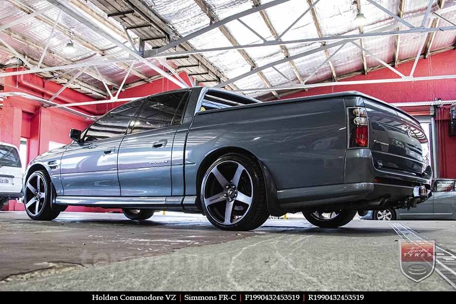 19x8.0 19x9.0 Simmons FR-C Black Tint NCT on HOLDEN COMMODORE VZ