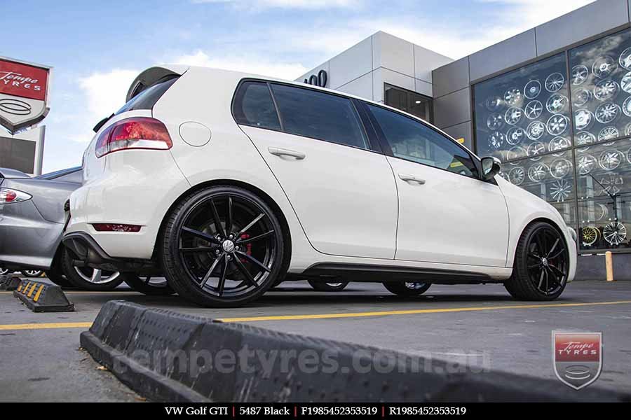 19x8.5 5487 Black on VW GOLF GTI