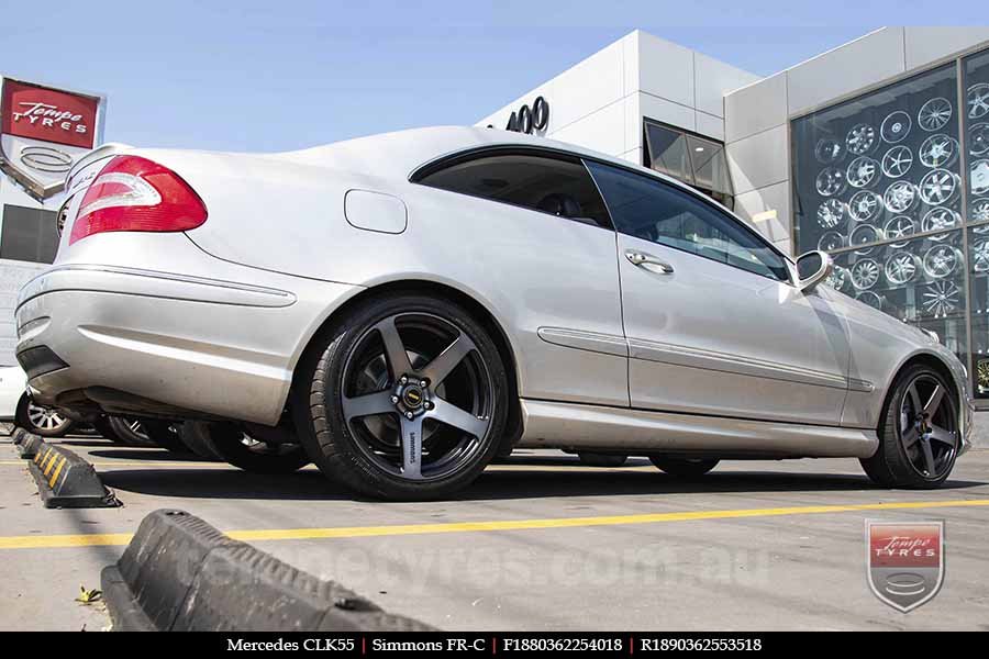 18x8.0 18x9.0 Simmons FR-C Black Tint NCT on MERCEDES CLK-Class