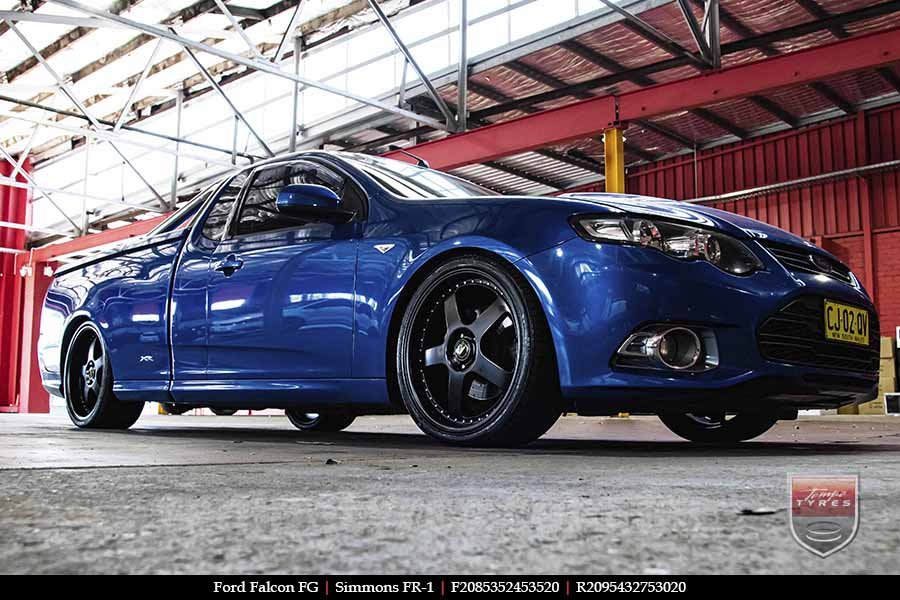 20x8.5 20x9.5 Simmons FR-1 Satin Black on FORD FALCON