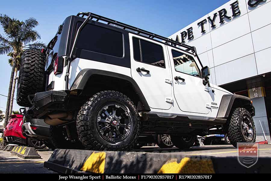 17x9.0 Ballistic Morax on JEEP WRANGLER