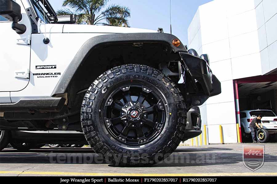 17x9.0 Ballistic Morax on JEEP WRANGLER