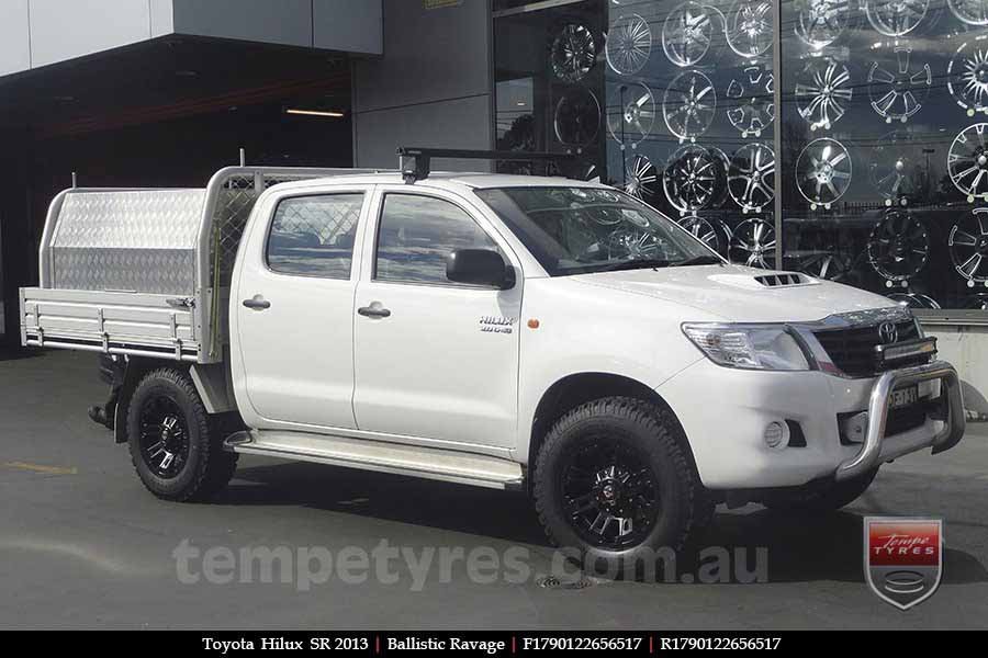 17x9.0 Ballistic Ravage Flat Black on TOYOTA HILUX