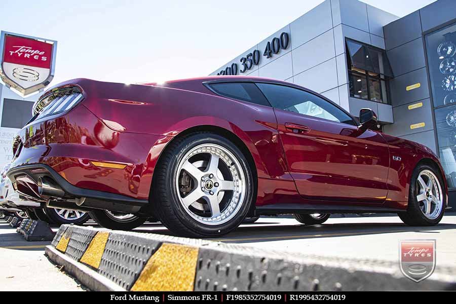 19x8.5 19x9.5 Simmons FR-1 Silver on FORD MUSTANG