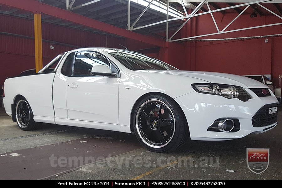 20x8.5 20x9.5 Simmons FR-1 Gloss Black on FORD FALCON