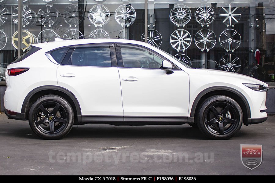 19x8.0 19x9.0 Simmons FR-C Matte Black NCT on MAZDA CX5