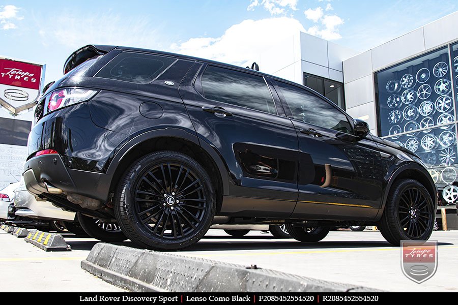 20x8.5 Lenso Como Black on LAND ROVER DISCOVERY SPORT