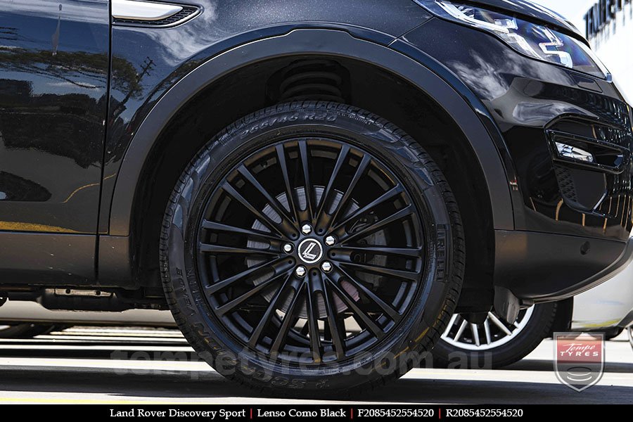 20x8.5 Lenso Como Black on LAND ROVER DISCOVERY SPORT