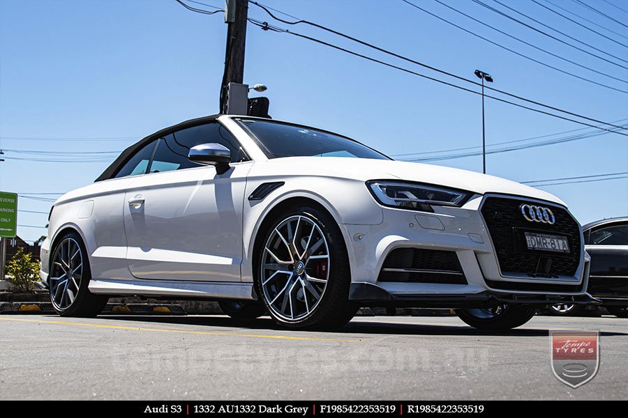 19x8.5 1332 AU1332 Dark Grey on AUDI S3