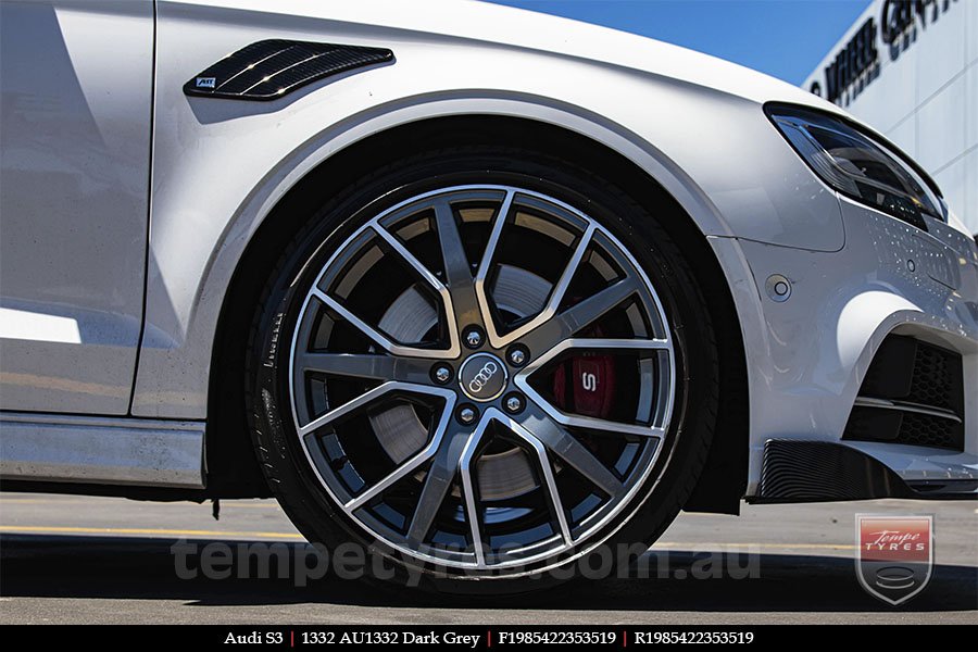 19x8.5 1332 AU1332 Dark Grey on AUDI S3