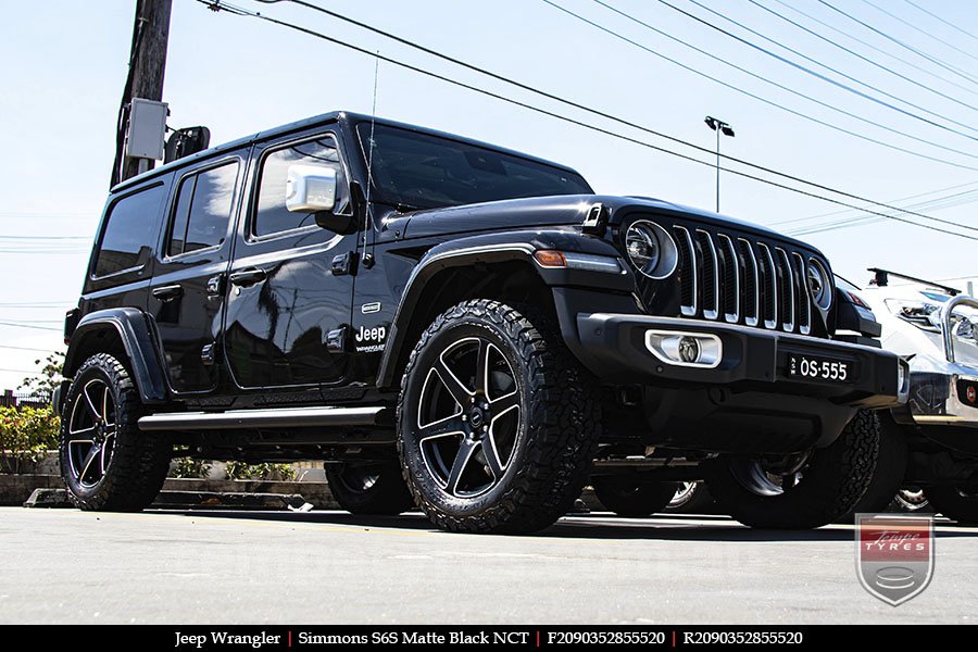 20x9.0 Simmons S6S Matte Black NCT on JEEP WRANGLER