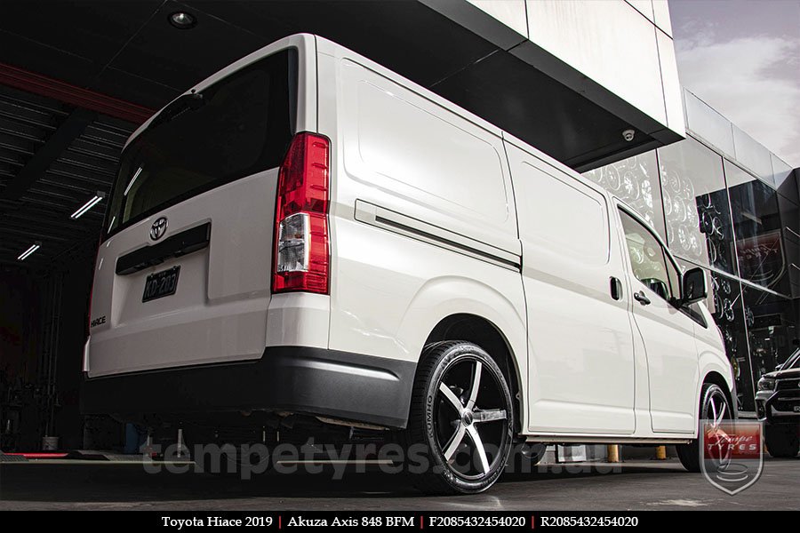 20x8.5 Akuza Axis 848 BFM on TOYOTA HIACE