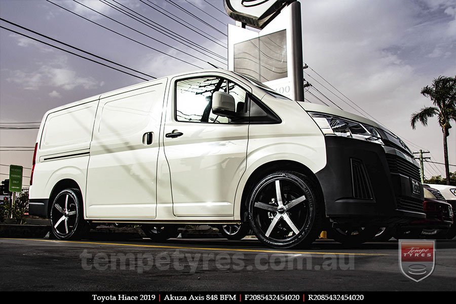 20x8.5 Akuza Axis 848 BFM on TOYOTA HIACE