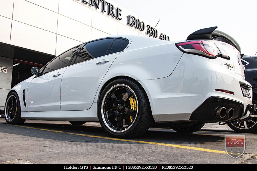 20x8.5 20x9.5 Simmons FR-1 Gloss Black on HOLDEN HSV