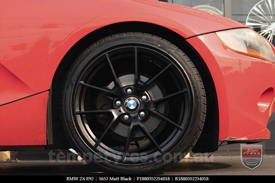 18x8.0 5652 Matt Black on BMW Z