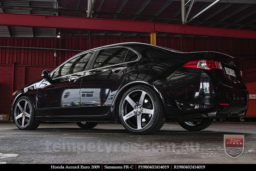 19x8.0 19x9.0 Simmons FR-C Black Tint NCT on HONDA ACCORD