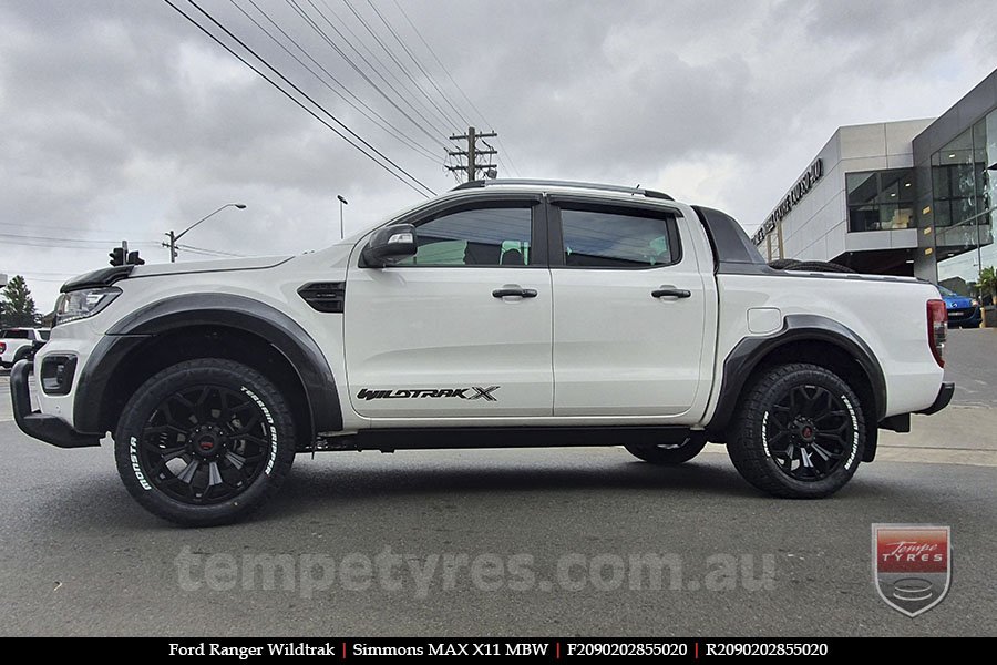 20x9.0 Simmons MAX X11 MBW on FORD RANGER WILDTRAK