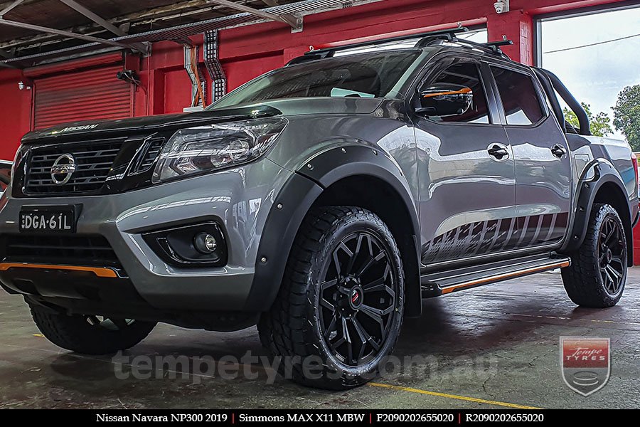 20x9.0 Simmons MAX X11 MBW on NISSAN NAVARA NP300