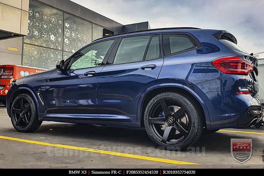 20x8.5 20x10 Simmons FR-C Satin Black NCT on BMW X3 